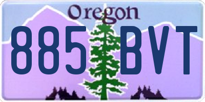 OR license plate 885BVT