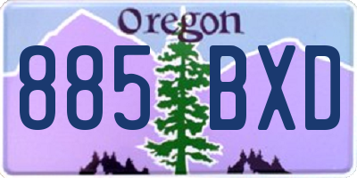 OR license plate 885BXD