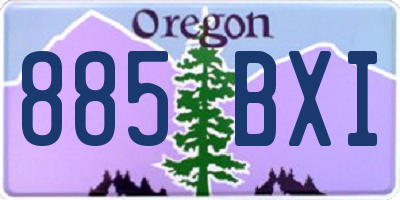 OR license plate 885BXI