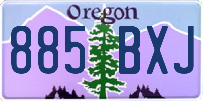 OR license plate 885BXJ