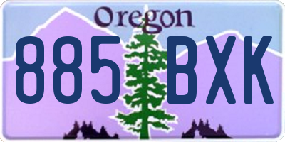 OR license plate 885BXK