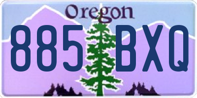 OR license plate 885BXQ