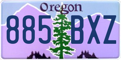 OR license plate 885BXZ