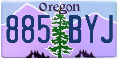 OR license plate 885BYJ