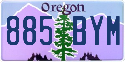OR license plate 885BYM