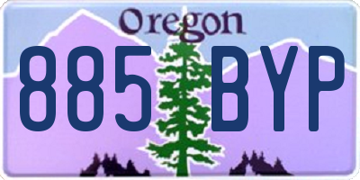 OR license plate 885BYP