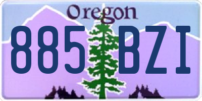 OR license plate 885BZI