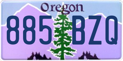 OR license plate 885BZQ