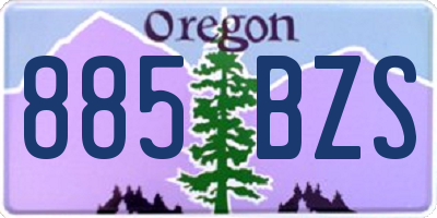 OR license plate 885BZS