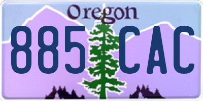 OR license plate 885CAC
