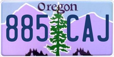 OR license plate 885CAJ