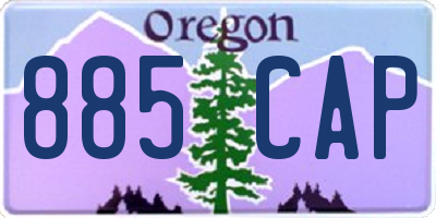 OR license plate 885CAP