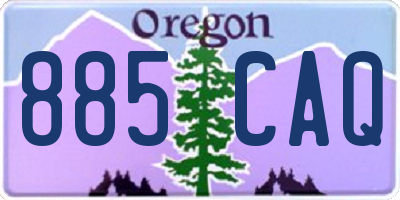OR license plate 885CAQ
