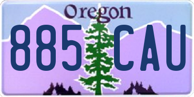 OR license plate 885CAU