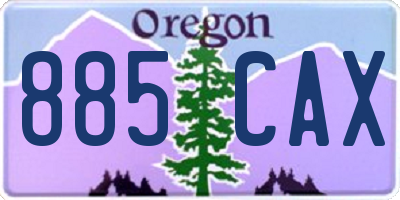 OR license plate 885CAX