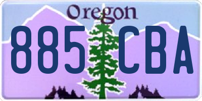 OR license plate 885CBA