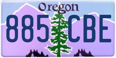 OR license plate 885CBE