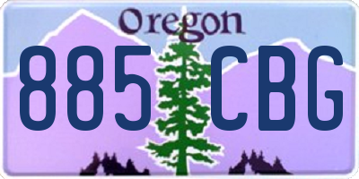 OR license plate 885CBG