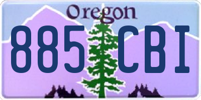 OR license plate 885CBI