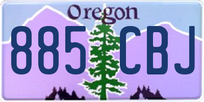 OR license plate 885CBJ