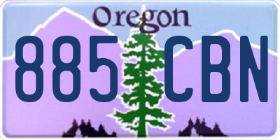OR license plate 885CBN