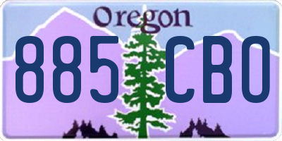 OR license plate 885CBO
