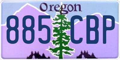OR license plate 885CBP