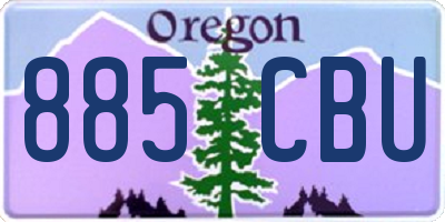 OR license plate 885CBU