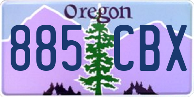 OR license plate 885CBX