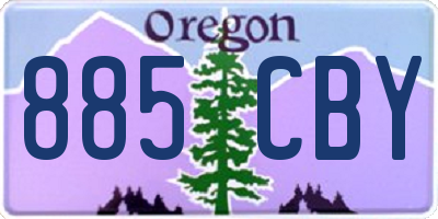 OR license plate 885CBY