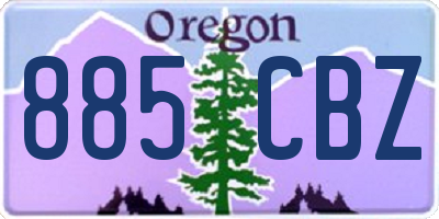 OR license plate 885CBZ