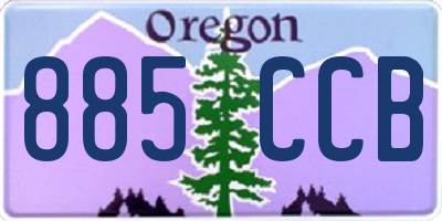 OR license plate 885CCB