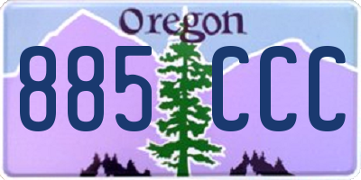 OR license plate 885CCC