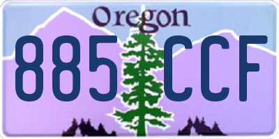 OR license plate 885CCF