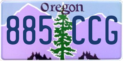 OR license plate 885CCG
