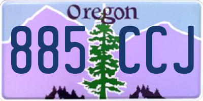 OR license plate 885CCJ