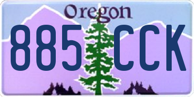 OR license plate 885CCK