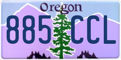 OR license plate 885CCL