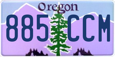 OR license plate 885CCM