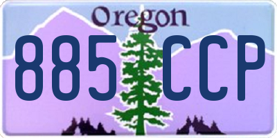 OR license plate 885CCP