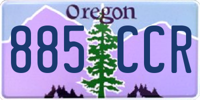 OR license plate 885CCR
