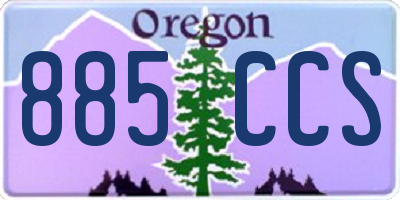 OR license plate 885CCS