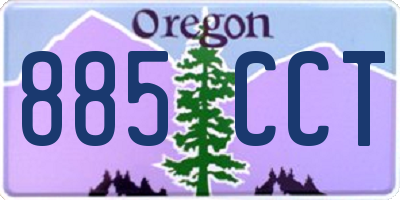 OR license plate 885CCT