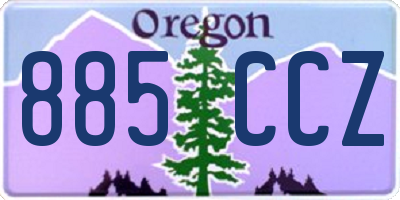 OR license plate 885CCZ