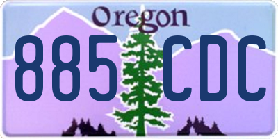 OR license plate 885CDC