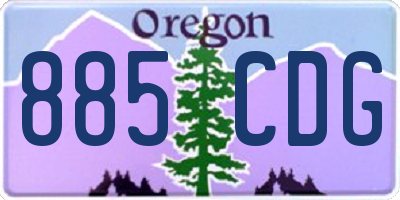 OR license plate 885CDG