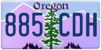 OR license plate 885CDH