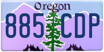 OR license plate 885CDP
