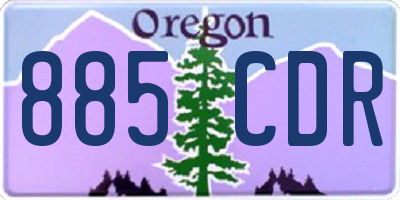 OR license plate 885CDR