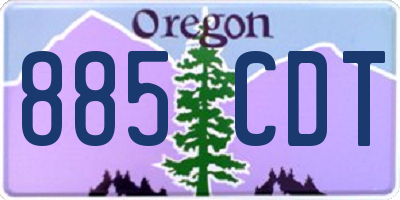 OR license plate 885CDT